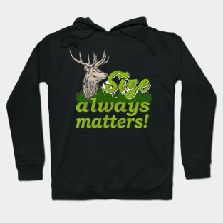 Funny Hunting Quote size matters Hoodie